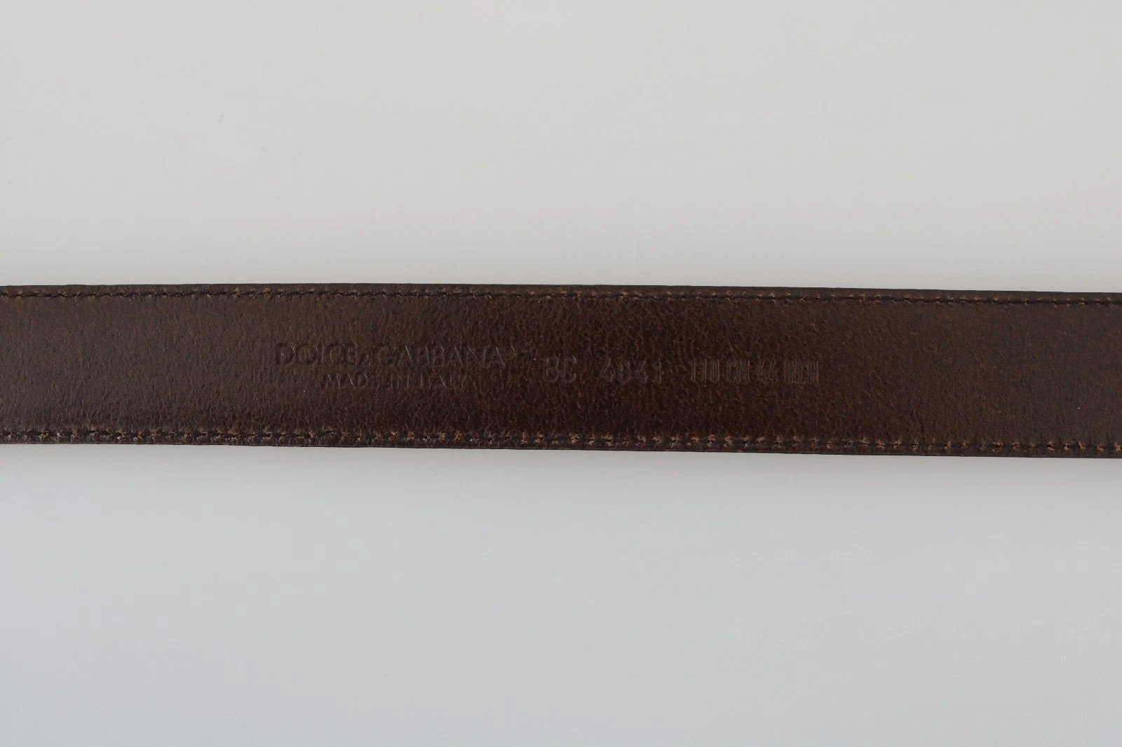Belt Dolce & Gabbana Blue Perforated Leather Gray Buckle Belt