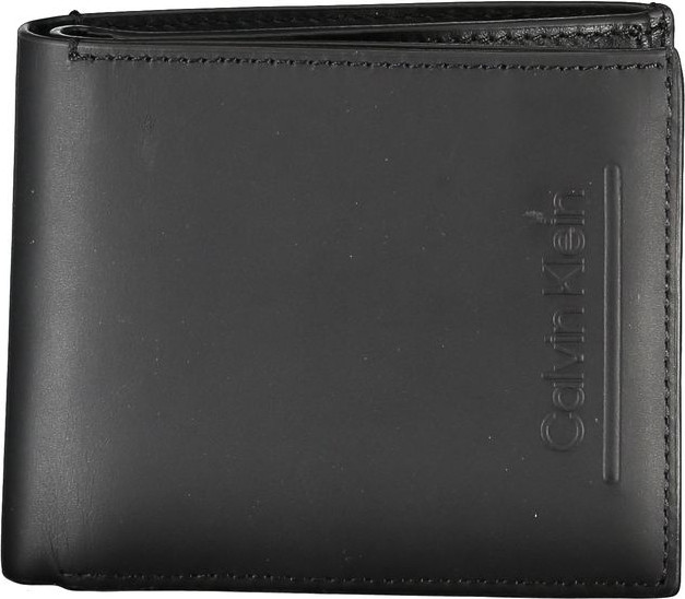 Кошелек Calvin Klein Черная кожаная RFID-кожа с монетницей
