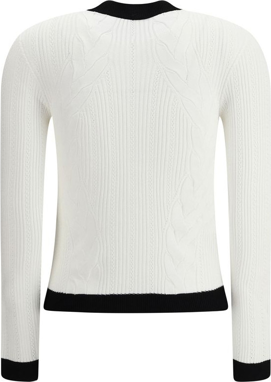 Белый кардиган Balmain из вискозы