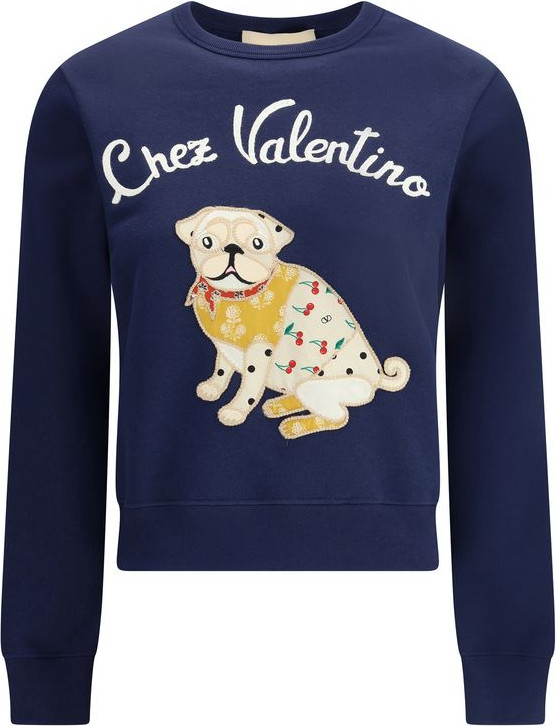 Свитшот Valentino Синий Хлопок