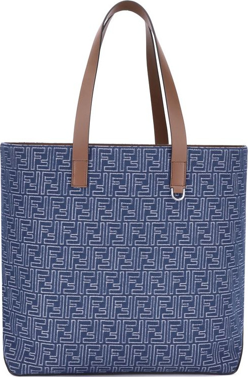 Сумка-тоут Fendi с вышивкой из денима