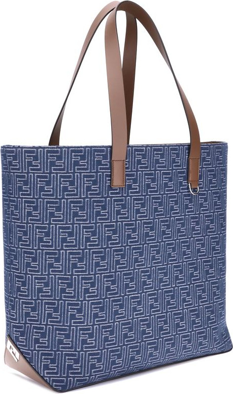 Сумка-тоут Fendi с вышивкой из денима