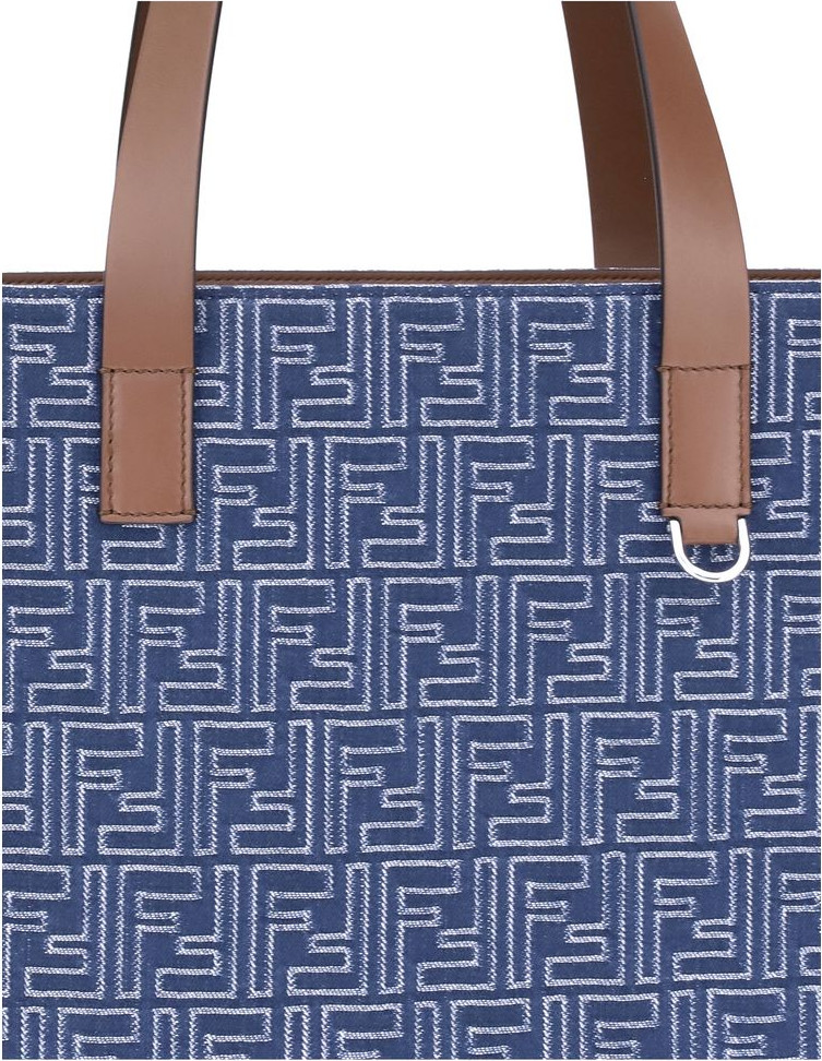 Сумка-тоут Fendi с вышивкой из денима