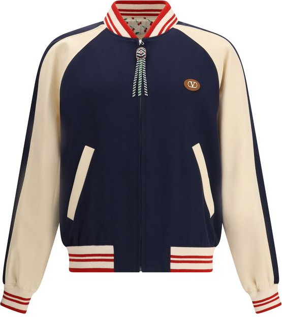 Bomber Jacket Valentino Multicolor Fleece Wool