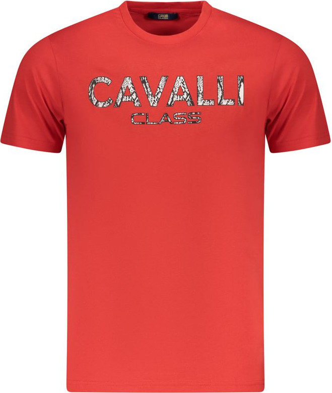 Red Cotton Men T-Shirt cavalli CLASS