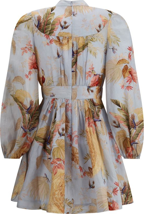 Повседневное платье Zimmermann Multicolor Linen