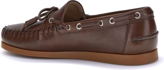 Valentino Garavani Brown Calf Leather Slip-On Loafers