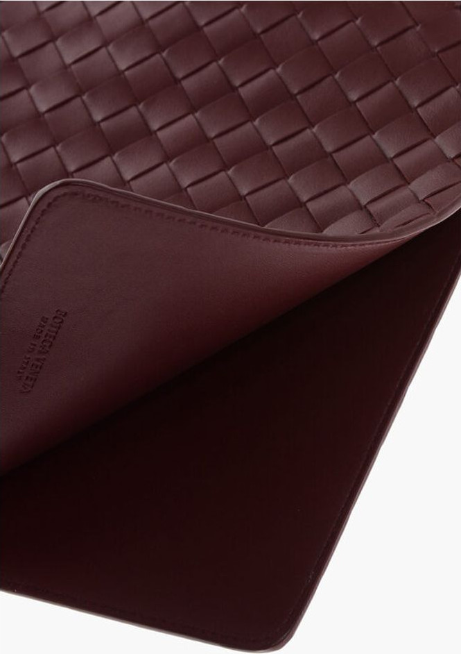 Document Holder Bottega Veneta Solid Color Braided Leather