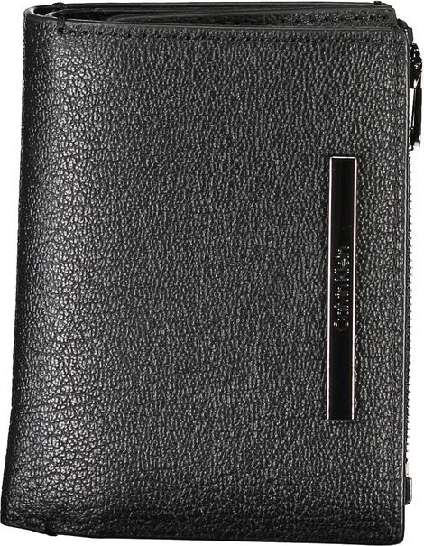 Wallet Calvin Klein Sleek Black Leather Wallet with Coin Purse