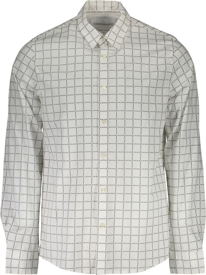 White Cotton Men Shirt by Calvin Klein