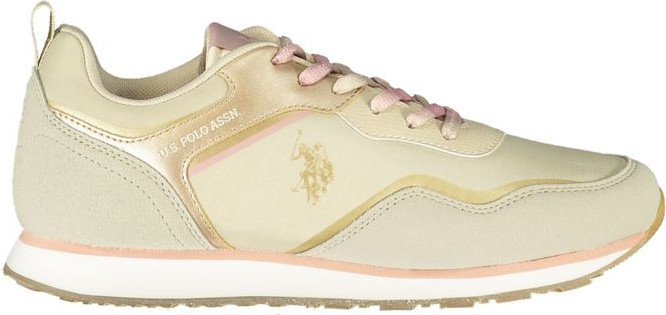 Бежевые кроссовки из полиэстера от U.S. Polo Assn.