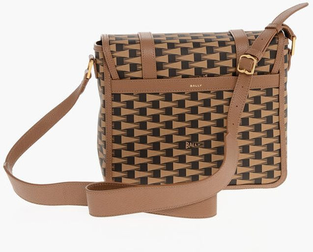 Bally geometrik naqshli messenjer sumkasi