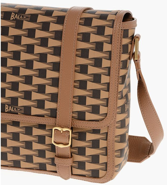 Bally geometrik naqshli messenjer sumkasi