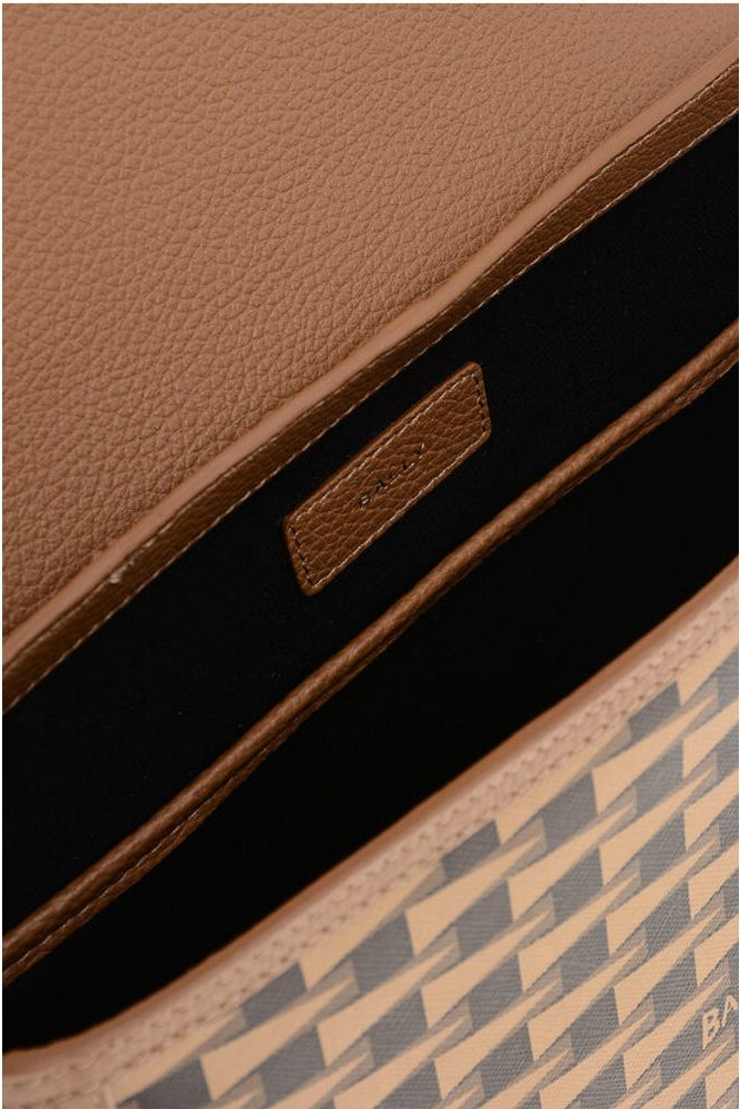 Bally geometrik naqshli messenjer sumkasi