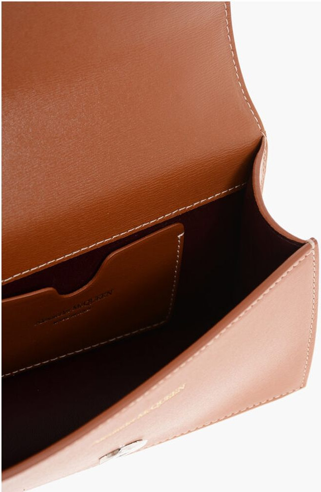 Сумка-почтальон Alexander McQueen Кожаная СУМКА С ДРАГОЦЕННОСТЯМИ Mini Bag с цепочкой через плечо