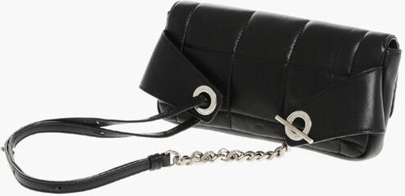 Косметичка Dsquared2 с прострочкой из кожи