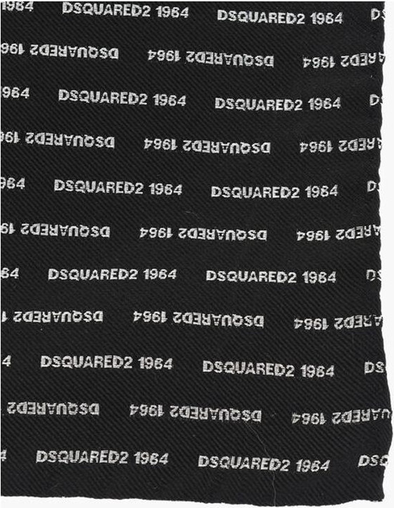 Платок-паше Dsquared2 шелковый платок-паше с логотипом по всей поверхности