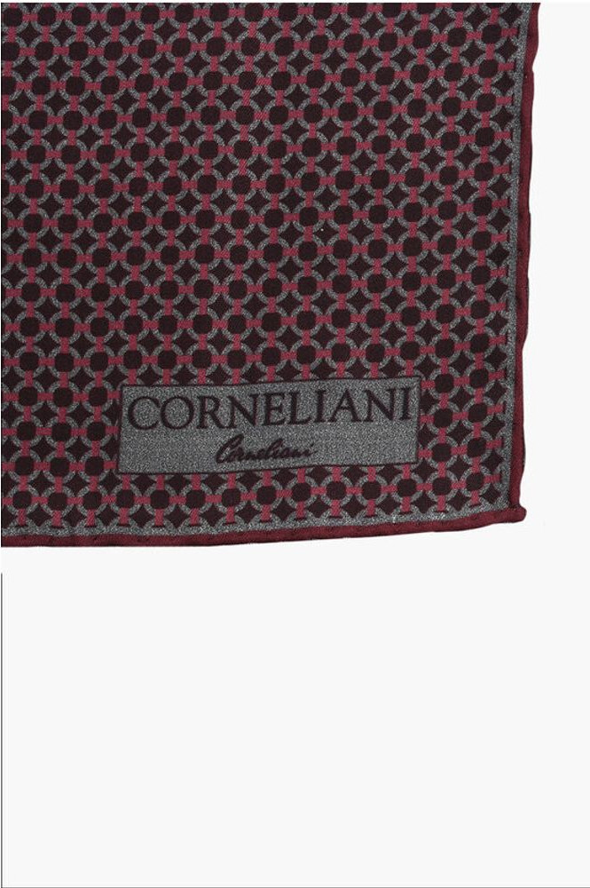 Карманный платок Corneliani с геометрическим узором, шелк