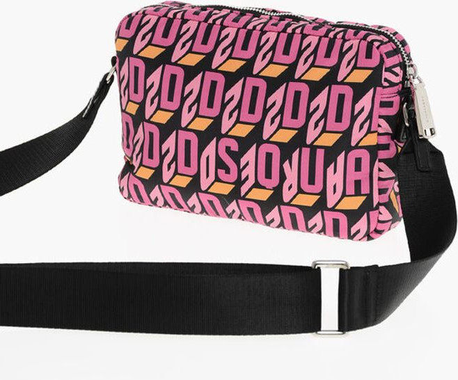 Crossbody Bag Dsquared2 Monogram Nylon Crossbody Bag with Outer Pockets