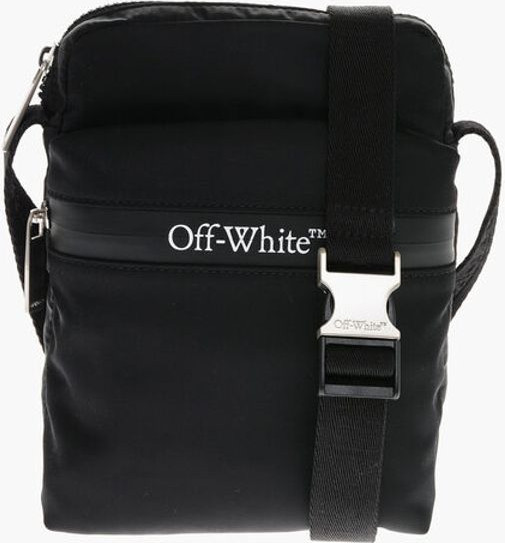Сумка Off-White Нейлоновая через плечо с контрастным логотипом