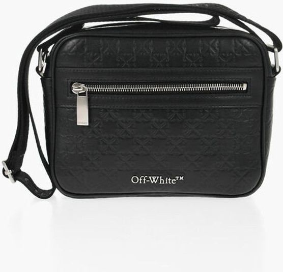 Сумка через плечо Off-White кожаная сумка-камера с монограммой по всей поверхности