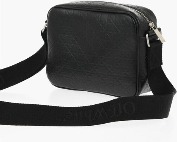 Сумка через плечо Off-White кожаная сумка-камера с монограммой по всей поверхности