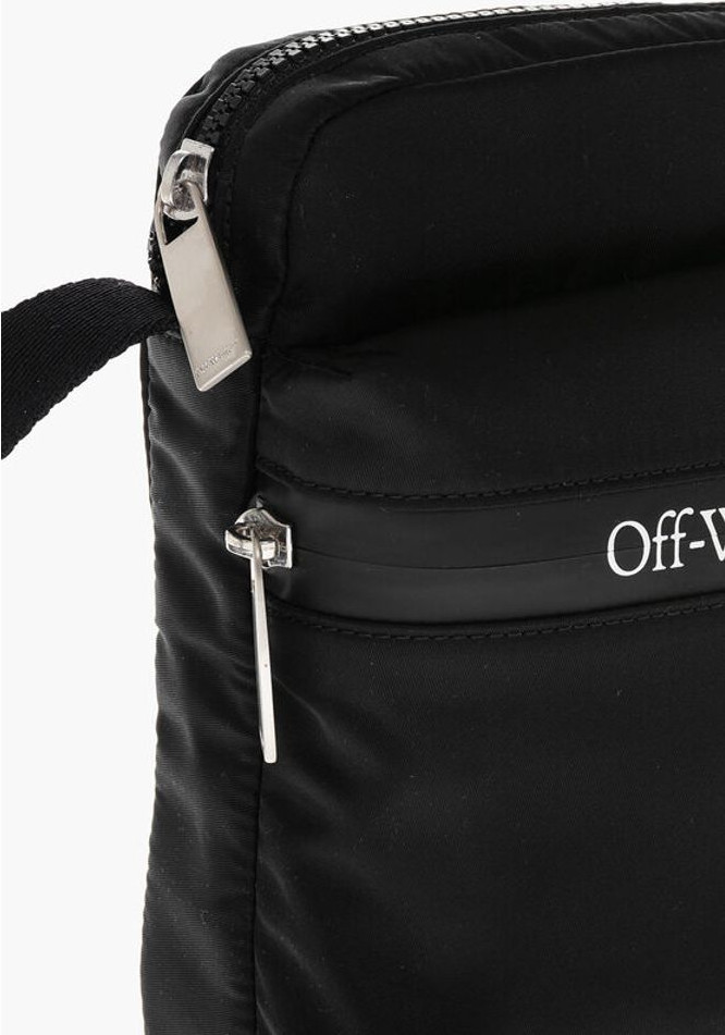 Сумка Off-White Нейлоновая через плечо с контрастным логотипом
