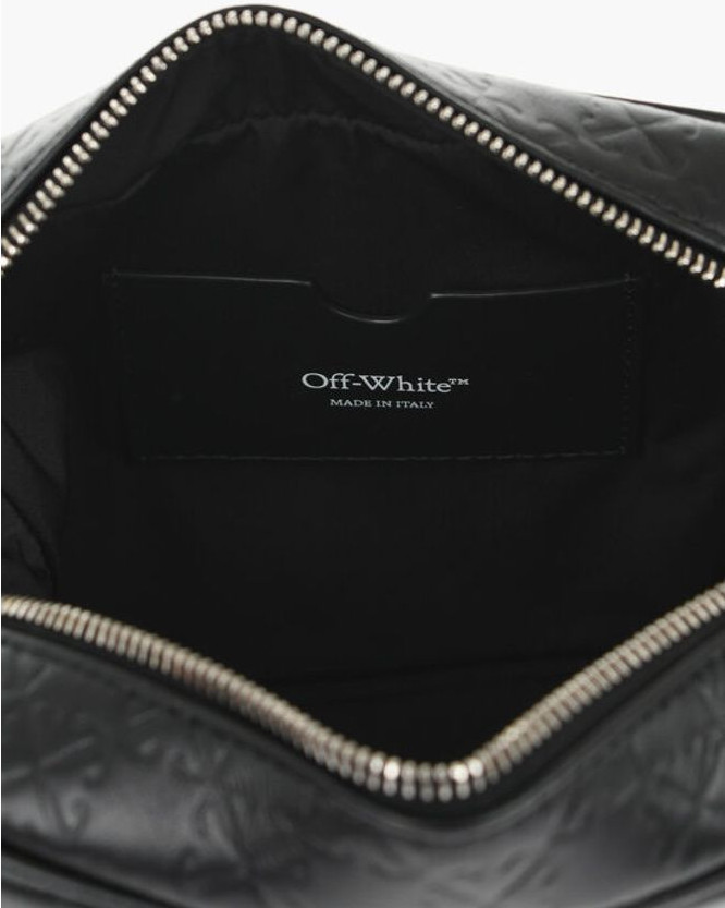 Сумка через плечо Off-White кожаная сумка-камера с монограммой по всей поверхности