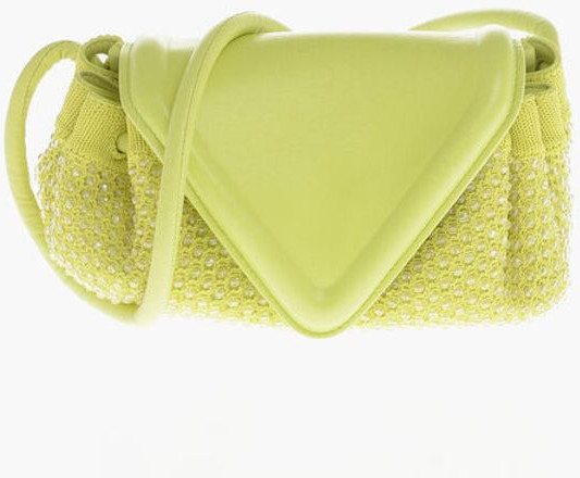 Crossbody Bag Bottega Veneta Leather BEAK Bag with Rhinestone Application