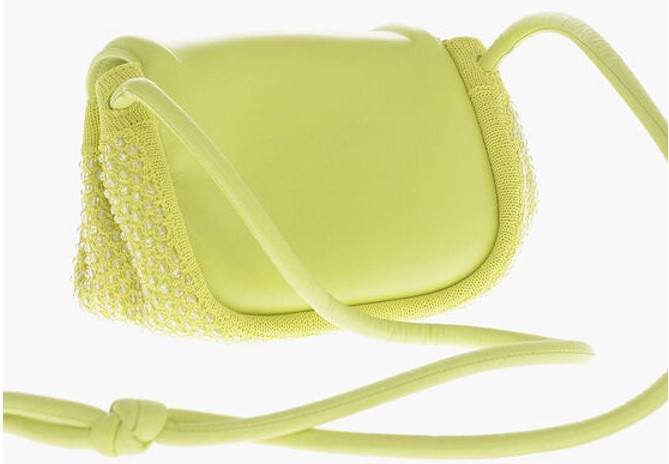 Crossbody Bag Bottega Veneta Leather BEAK Bag with Rhinestone Application