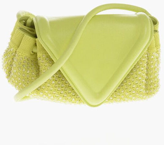 Crossbody Bag Bottega Veneta Leather BEAK Bag with Rhinestone Application