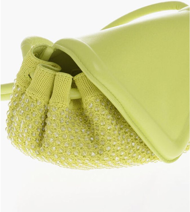 Crossbody Bag Bottega Veneta Leather BEAK Bag with Rhinestone Application