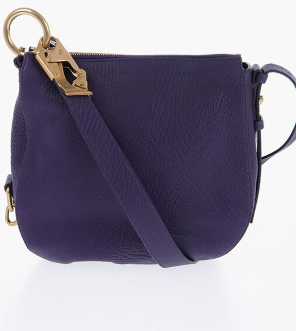Crossbody Bag Burberry Grained Leather KNIGHT Bag with Lobster Clasp