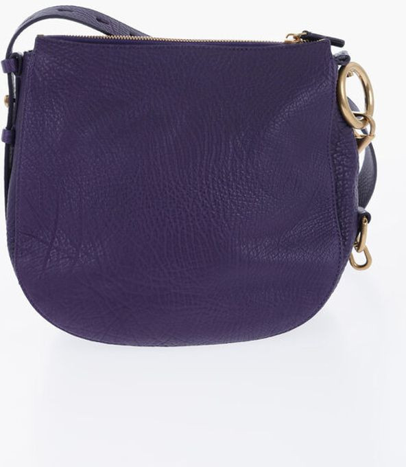 Crossbody Bag Burberry Grained Leather KNIGHT Bag with Lobster Clasp