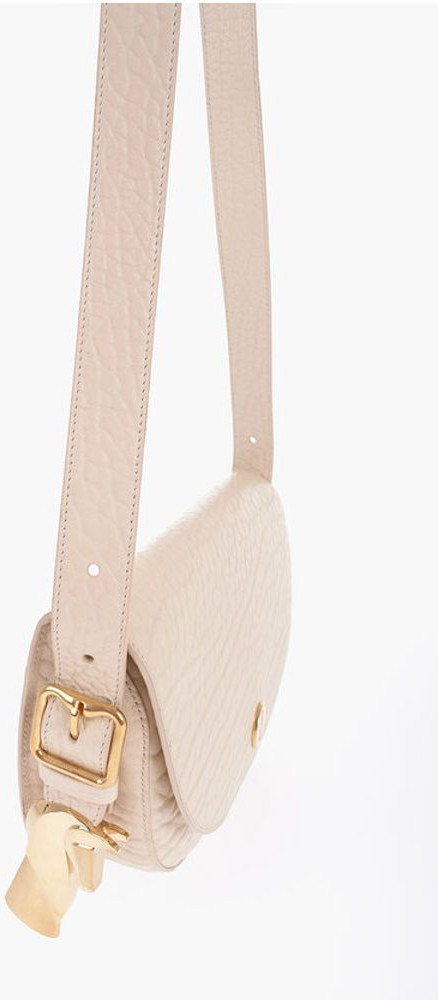 Сумка-портфель Burberry из зернистой кожи с асимметричным подолом
