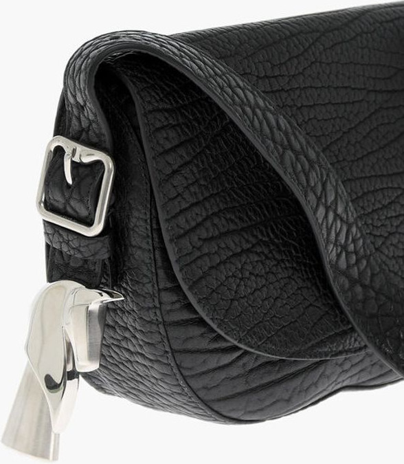 Satchel sumkasi Burberry Donli charmali charmali sumkasi assimetrik hem bilan