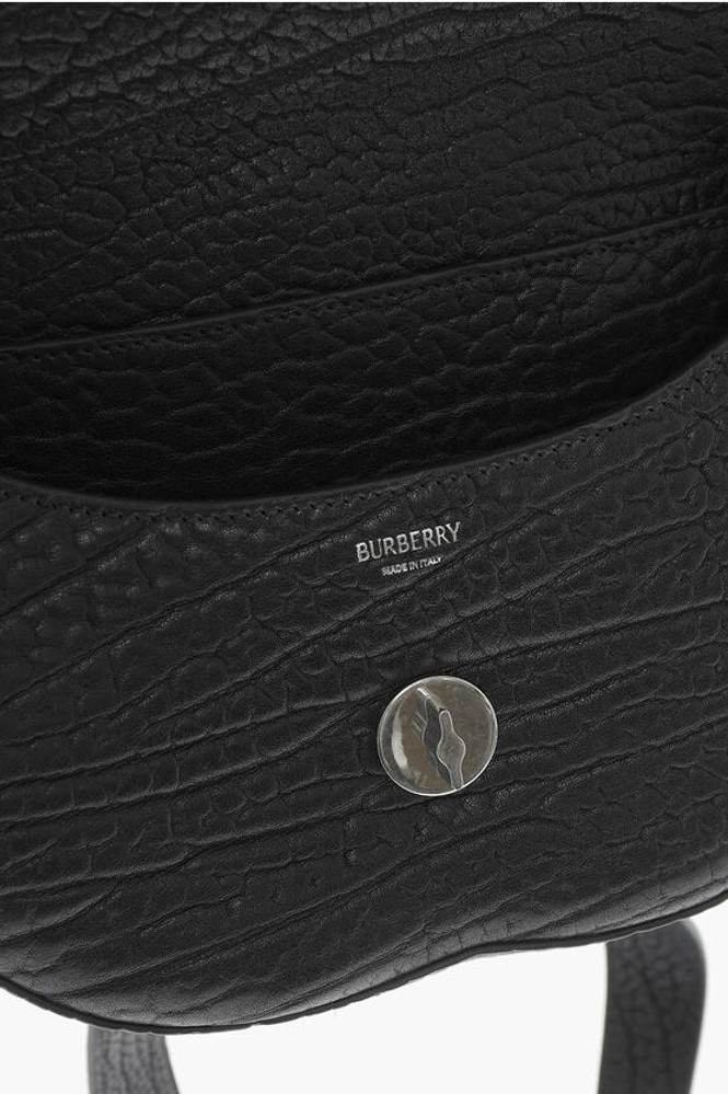 Satchel sumkasi Burberry Donli charmali charmali sumkasi assimetrik hem bilan