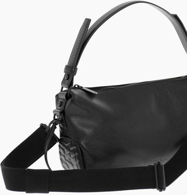 Crossbody bag Off-White Solid Color Leather BIKER TIRE Bag with Removable Shoulder S
