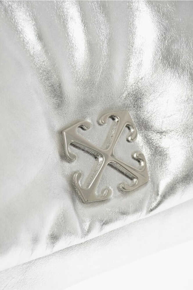 Off-White JITNEY metall yaltiroq charm sumkasi