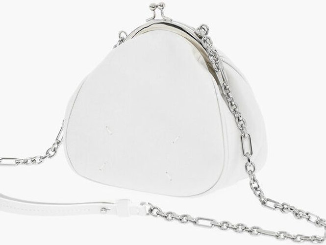Crossbody Bag Maison Margiela MM11 Leather Mini Crossbody Bag with Silver Chain