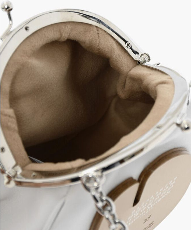 Crossbody Bag Maison Margiela MM11 Leather Mini Crossbody Bag with Silver Chain