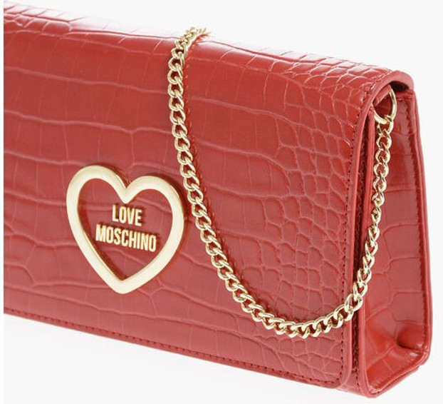 Crossbody bag Moschino LOVE Crocodile Effect Faux