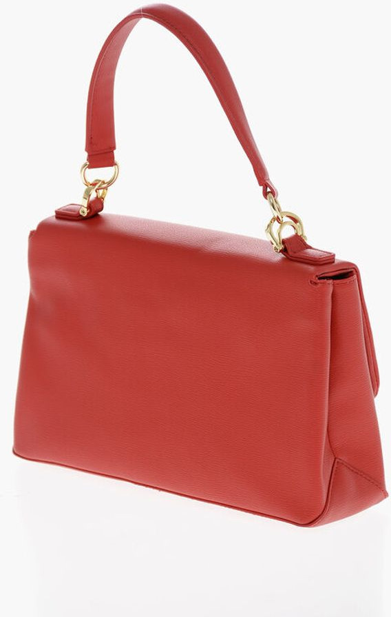Shoulder Bag Moschino LOVE Faux Leather Shoulder Bag with Golden Logo