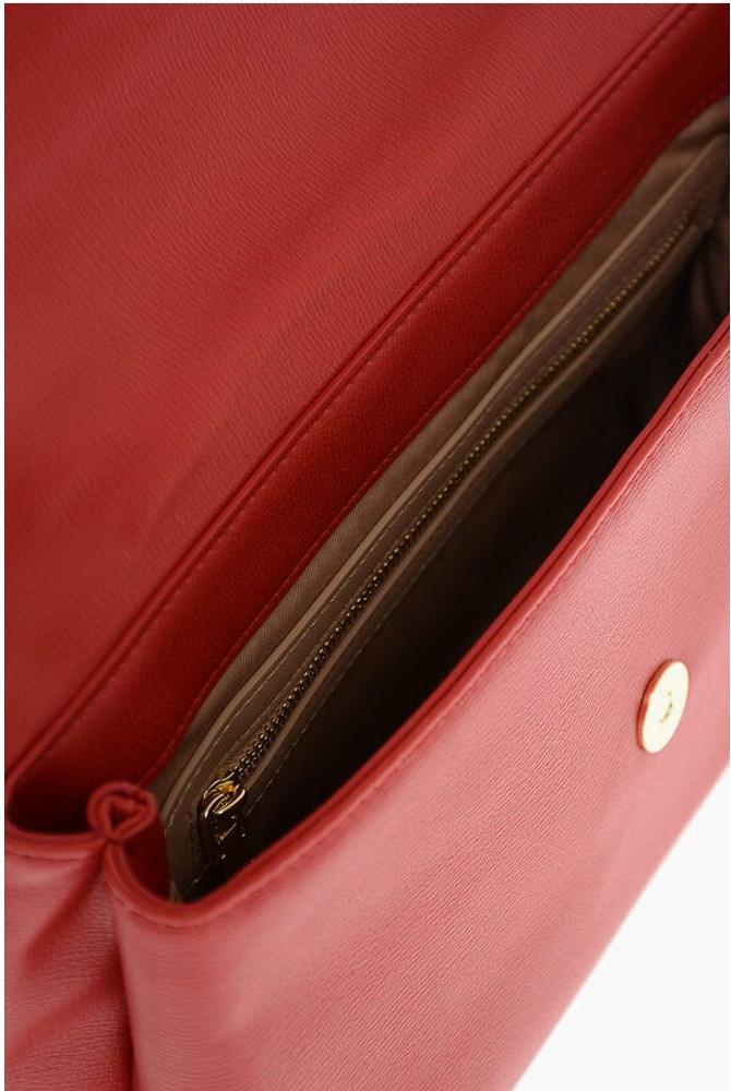 Shoulder Bag Moschino LOVE Faux Leather Shoulder Bag with Golden Logo