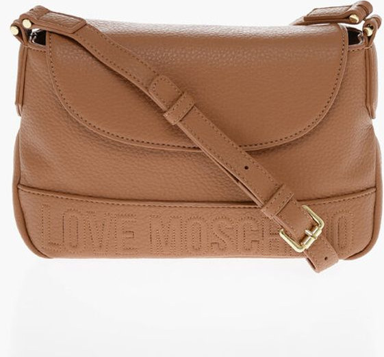Crossbody Bag Moschino LOVE Textured Faux Leather