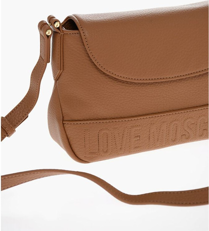 Crossbody Bag Moschino LOVE Textured Faux Leather