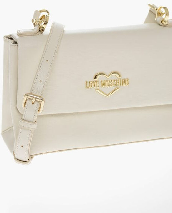 Shoulder Bag Moschino LOVE Suniy Charm Kengashli Sumka Oltin Logotipli