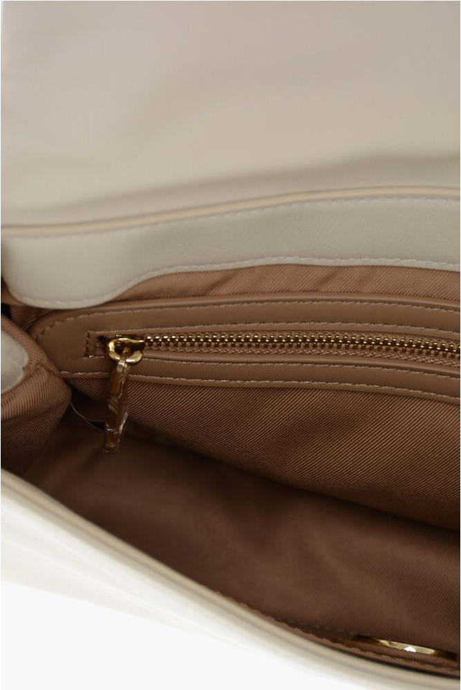 Shoulder Bag Moschino LOVE Suniy Charm Kengashli Sumka Oltin Logotipli