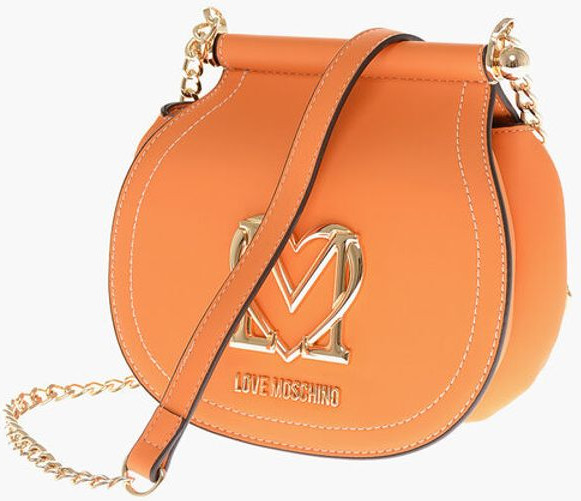 Сумка через плечо Moschino LOVE из экокожи с цепочкой-ремешком и золотистой