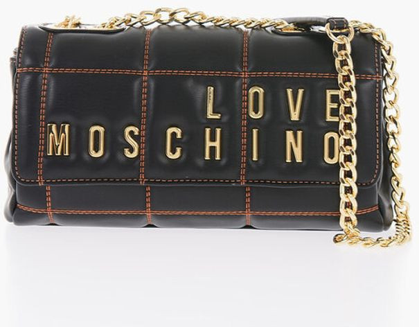 Bag Moschino LOVE Quilted Faux Leather Bag with Chain Shoulder Strap